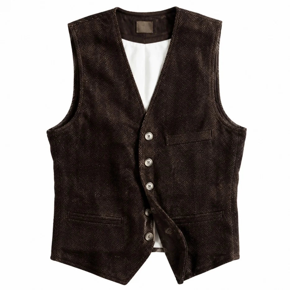 Mens Suit Vest Notched Corduroy Tweed Waistcoat Casual Formal Business Groomman For Wedding Green/Black/Green/Grey