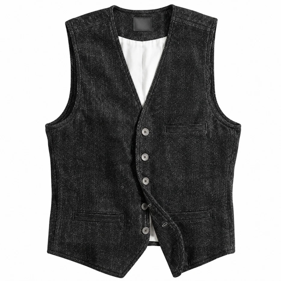 Mens Suit Vest Notched Corduroy Tweed Waistcoat Casual Formal Business Groomman For Wedding Green/Black/Green/Grey