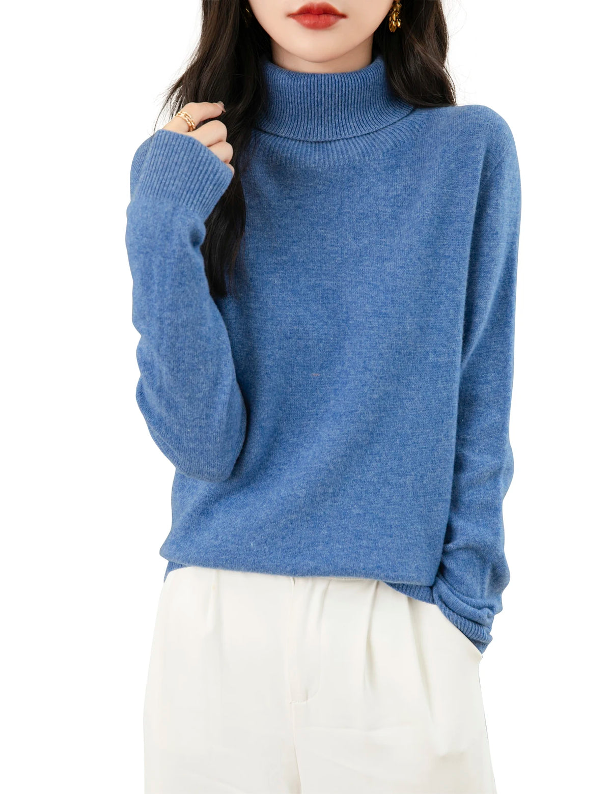 100% Merino Wool Sweater Women Wool Pullover Winter Sweater Warm Knitwear Wool Turtleneck Soft Wool Jumper Women Knit Sweater Au