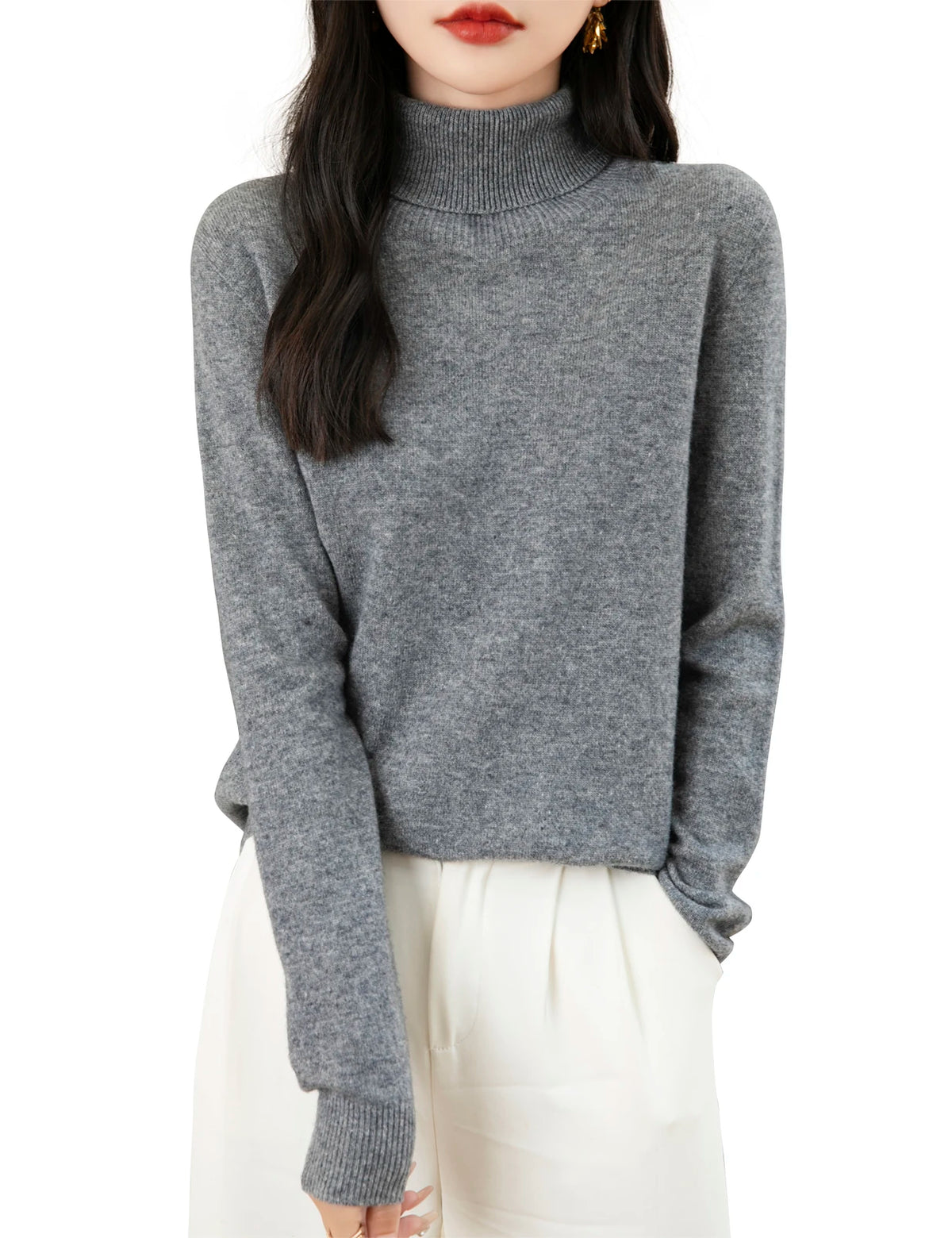 100% Merino Wool Sweater Women Wool Pullover Winter Sweater Warm Knitwear Wool Turtleneck Soft Wool Jumper Women Knit Sweater Au