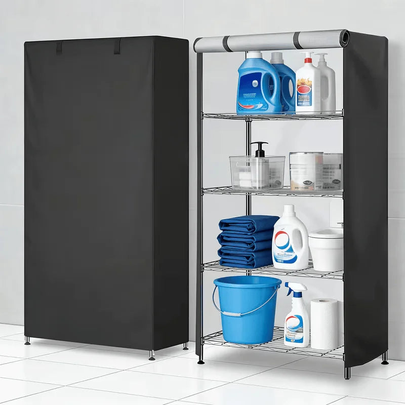 Protective Cover for Shelving Unit, Durable Oxford Cloth, Convenient Zipper