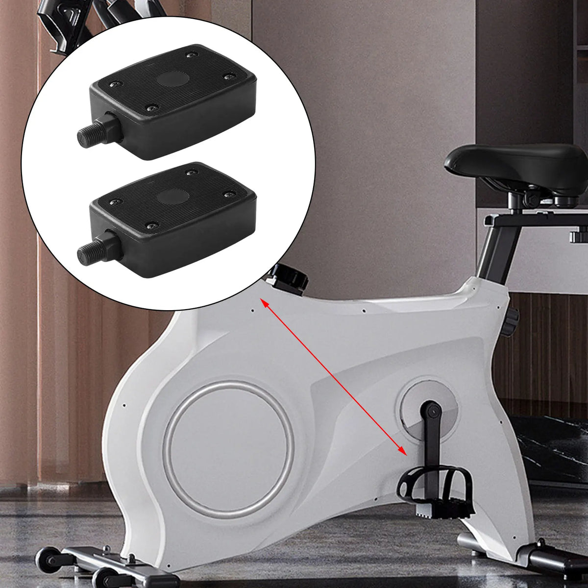 1 Pair Exercise Bike Pedal 1/2 inch Spindle Home Gym Non Slip Replacement Indoor Fitness Equipment Accessories