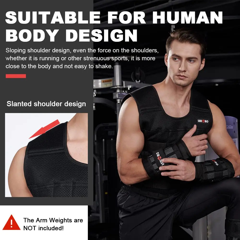 Men's Weight-bearing 20kg Vest Gym Weight-bearing Training Vest Adjustable Weight Vest Fitness Equipment Equipment Sports Vest