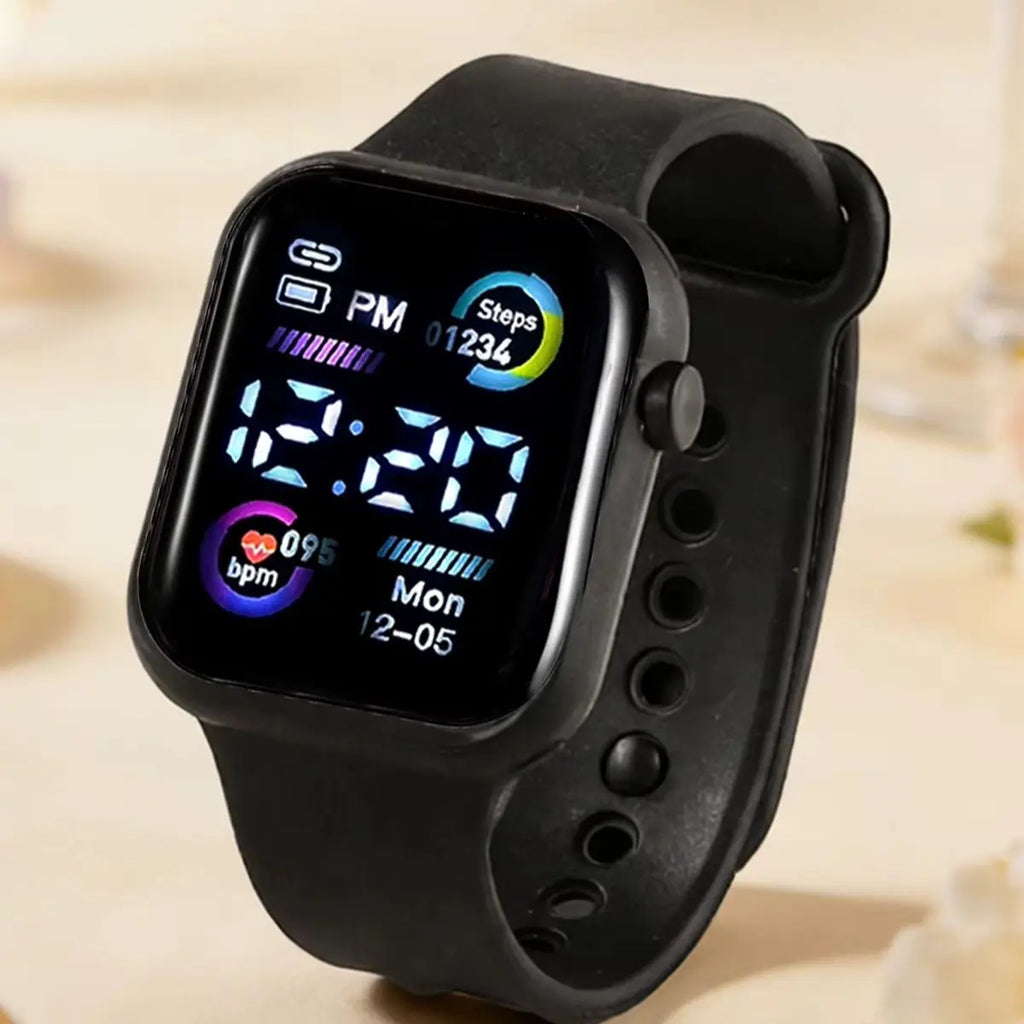 2-Piece Set, Boys' Led Digital Electronic Watch with Football Bracelet, Casual and Stylish, Versatile for Everyday Wear, a Nice Holiday or Birthday Gift.