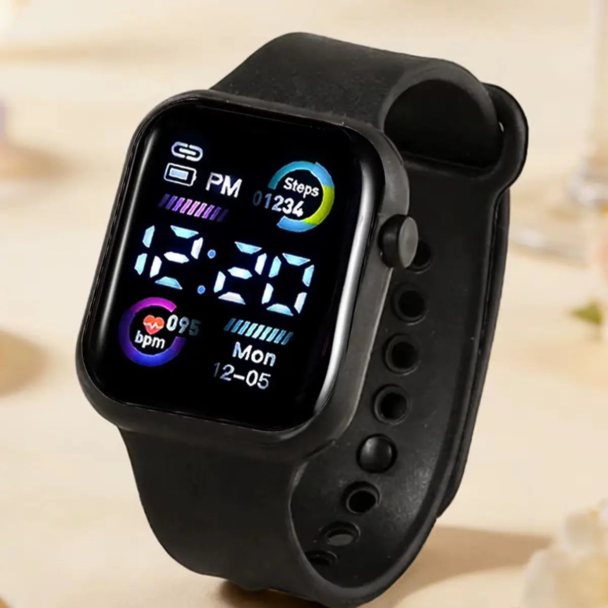 2-Piece Set, Boys' Led Digital Electronic Watch with Football Bracelet, Casual and Stylish, Versatile for Everyday Wear, a Nice Holiday or Birthday Gift.