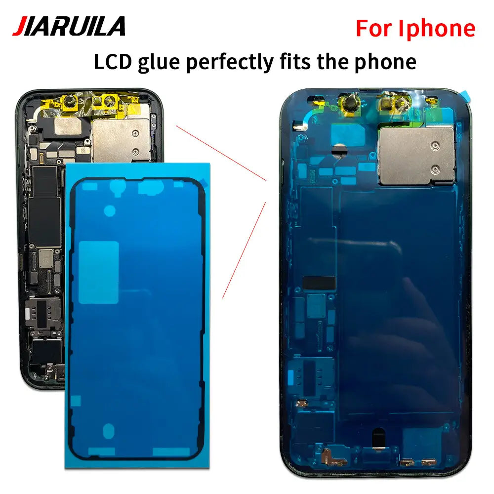lámina de pegamento azul para LCD, pegatina de sellado resistente al agua para iPhone 16 15 14 pro max plus con mini adhesivo para LCD, utilizada para el reemplazo de pantalla