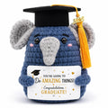 Graduation Crochet Gift Handmade Knitted Puppy Graduation Cap Positive Pocket Hug Animal Keepsake Graduate Congrats Grad Gift