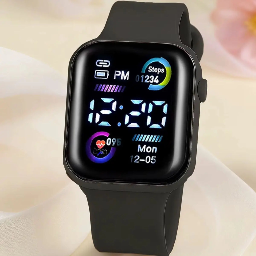 2-Piece Set, Boys' Led Digital Electronic Watch with Football Bracelet, Casual and Stylish, Versatile for Everyday Wear, a Nice Holiday or Birthday Gift.