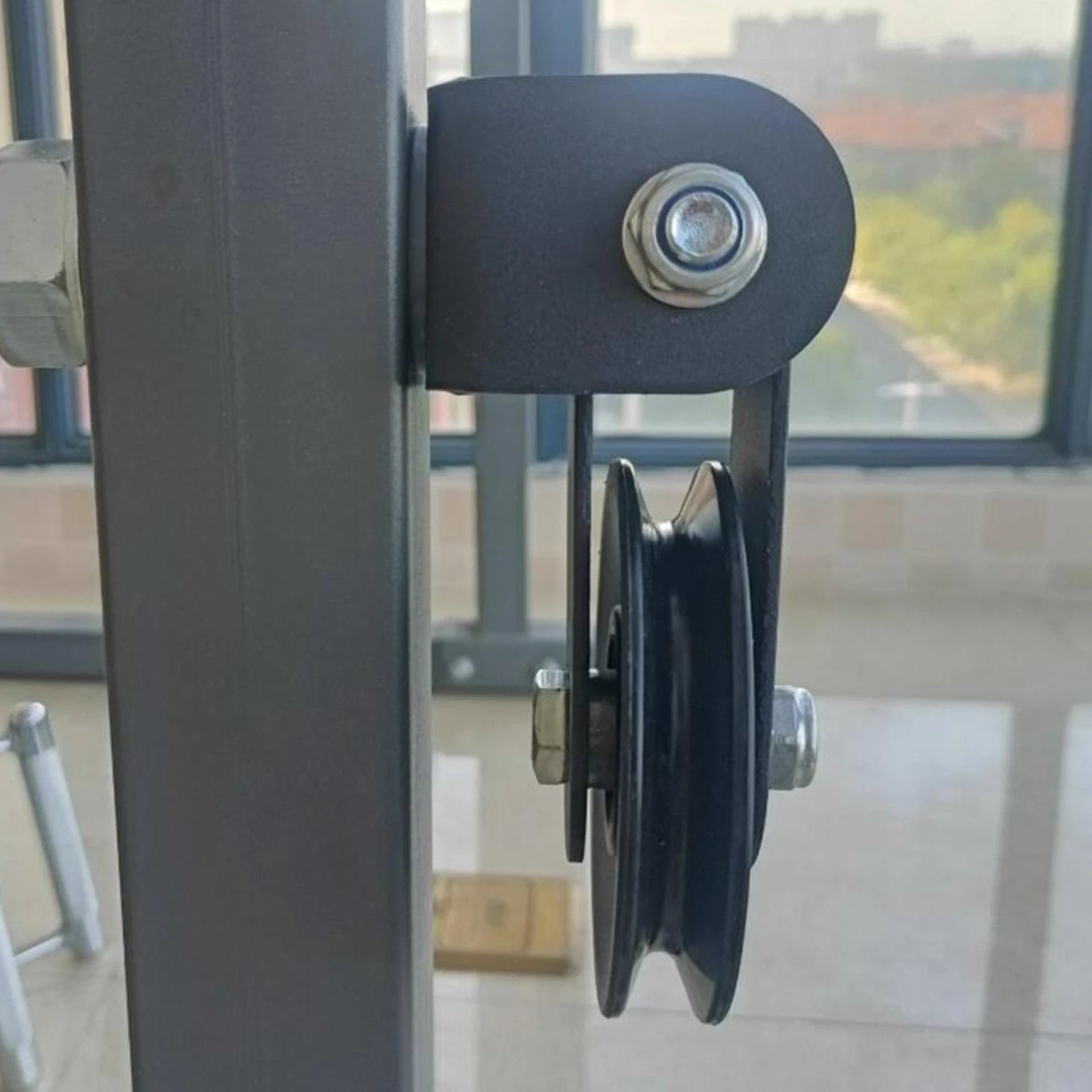 Gym Pulley Block Rack Mounted DIY Fitness Swivel Pulley Accessories Strength Training for Weight Lifting Exercise Machine Sport