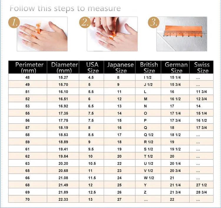 Orange plastic ring sizer with measurement guide for sizing jewelry related to the crystal fishbone gold necklace pendant.