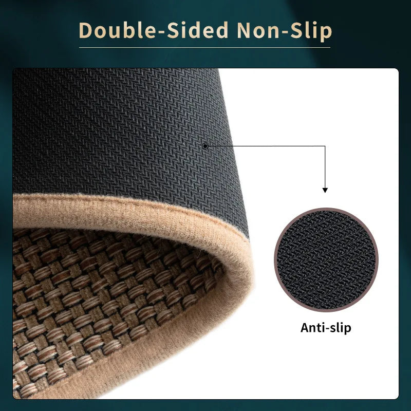 Rug Cotton and Linen Kitchen Mat Carpet Door Mat Rugs For Bedroom Water and 0il Absorbing Non-slip Dirt-resistant Waterproof