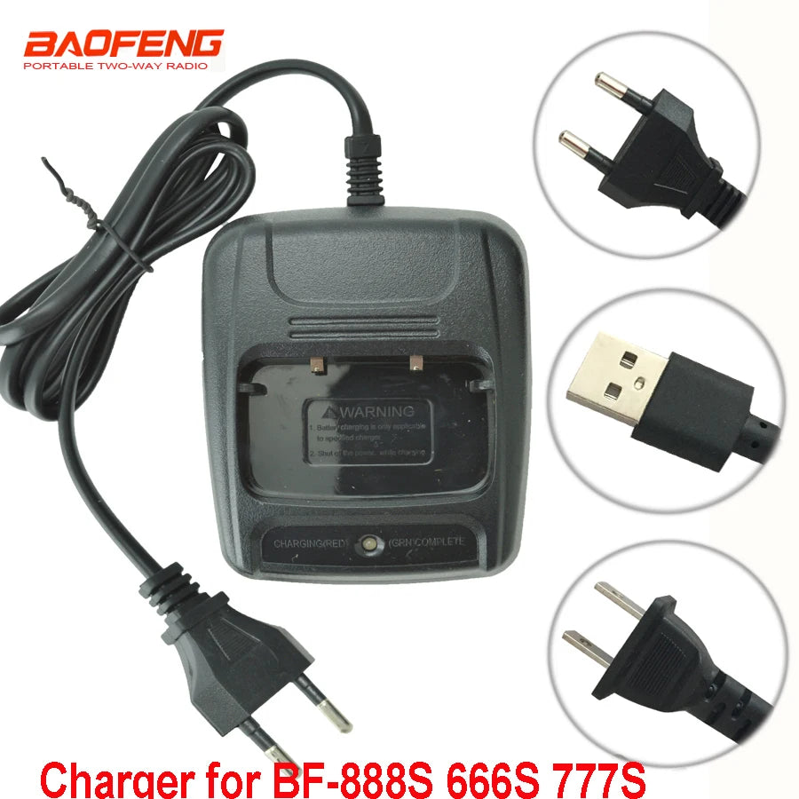 Original EU/US/USB Charger Special Desk Charger for Baofeng BF-888S BF-777S BF-666S Two Way Radio Walkie Talkie USB Charger