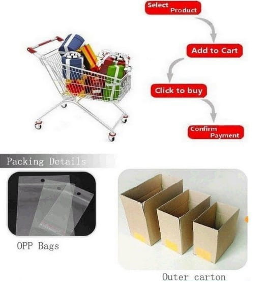 a silver metal shopping cart filled with colorful gift boxes representing the silver bowknot zircon necklace and earrings set product packaging and presentation