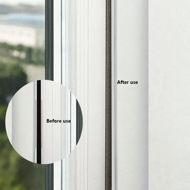 2M Sponge Foam Seal Strip Tape Adhesive Anti Collision Soundproof Weather Stripping for Doors Windows Furniture Protection