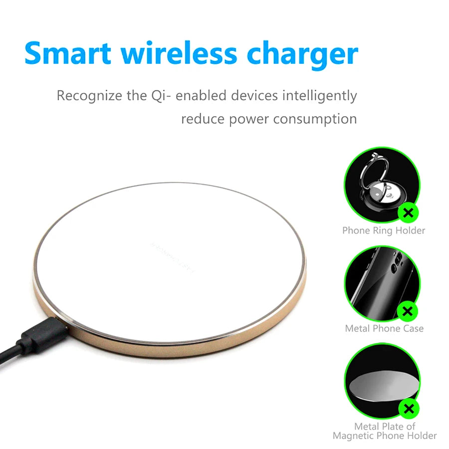 Wireless Charger Charging Pad For Xiaomi mi Pocophone F1/ Poco F1 mi A2 Lite/ A2/A1 Qi Receiver Phone Wireless Charger Accessory