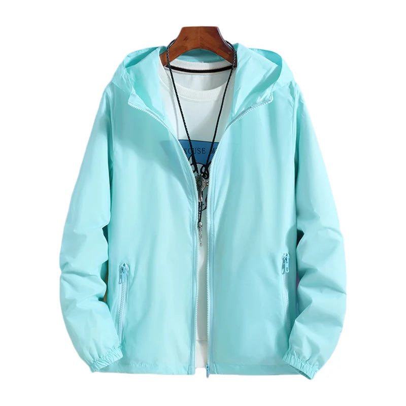 Women Basic Jackets 2026 Summer Causal Solid Thin Windbreaker Woman Hooded Coats Zipper Lightweight Jacket Famale veste femme