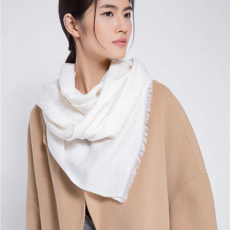 Wool Scarf Women winter shawls and wraps luxury brand Fashion scarfs for ladies poncho scarves women 2019 white warp