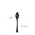 Dinnerware Set Stainless Steel Kitchen Cutlery Set Black Steak Knife Dessert Spoon Flatware Fork Tableware Accessories