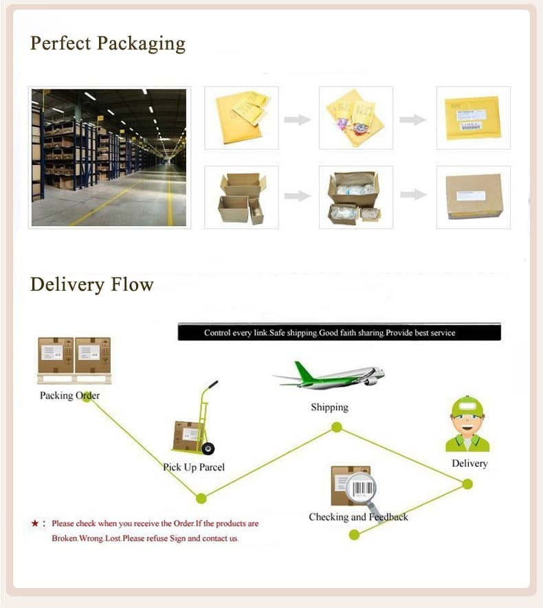 El diagrama ilustra el proceso de empaquetado y entrega de troqueles de corte metálico y sellos de duende de San Valentín, mostrando el empaquetado en sobres amarillos o cajas marrones, el envío por avión y la entrega final al cliente.
