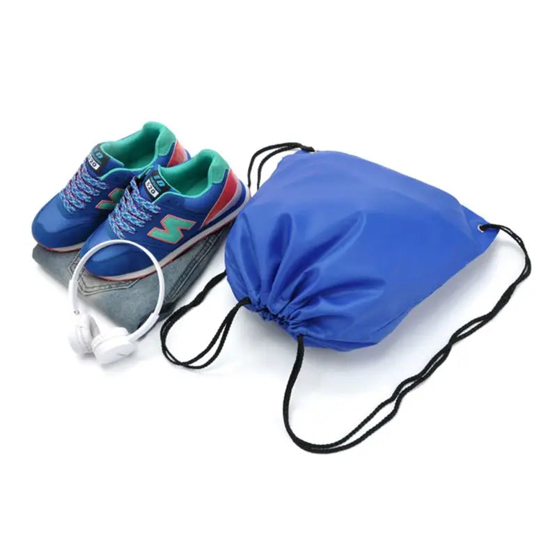 5 pcs Foldable Waterproof Gym Bag Fitness Backpack Drawstring Shop Pocket Hiking Camping Beach Swimming Men Women Sports Bags