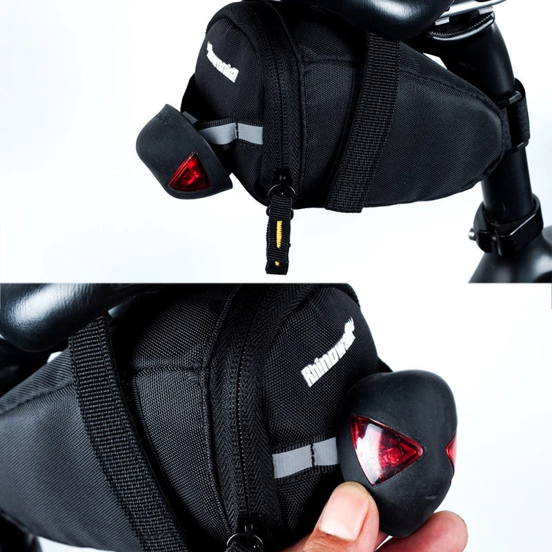 Rhinowalk Bike Saddle Bag Rainproof MTB Mountain Bike Rear Back Under Seat Bag Reflective Tail Bag Seatpost Cycling Accessories