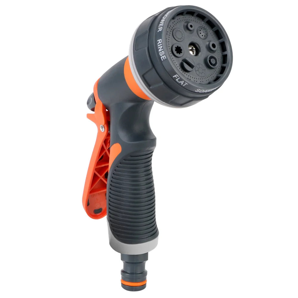 Lawn Spray Watering 8 Spray Modes Garden Tools For Garden Washing Car High Pressure Water Tool Adjustable Hose Sprinkle Nozzle