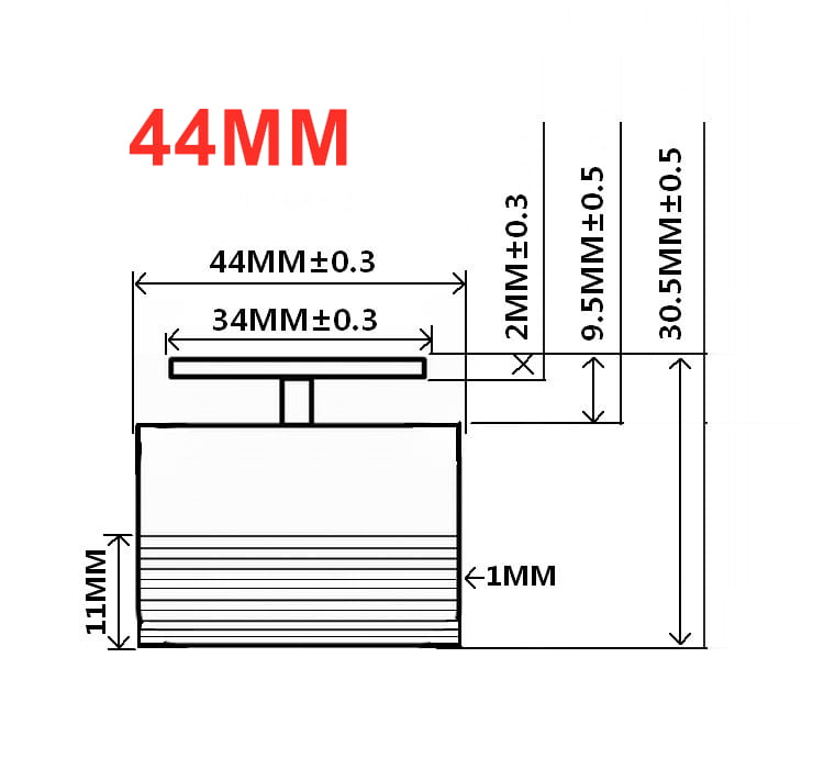 Aiyima 25w full range sound exciter speaker featuring a 44mm precision-engineered metal toggle clasp with a rectangular head and grooved base.