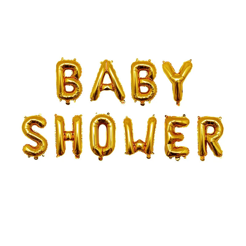 KUKUZHU Baby Shower 16inch Oh Baby Foil Balloons It's Boy Or Girl Gender Reveal Rose Gold Balloons Babyshower Party Supplies Kid