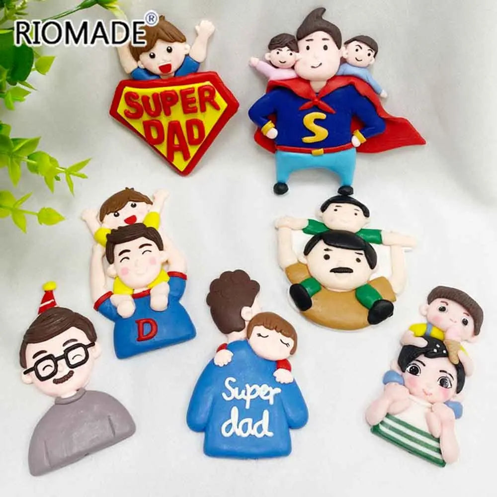 Father's Day Silicone Mold DIY Baking Mousse Biscuits Parent Birthday Insert The Cards Epoxy Mould Fondant Cake Decorating Tools