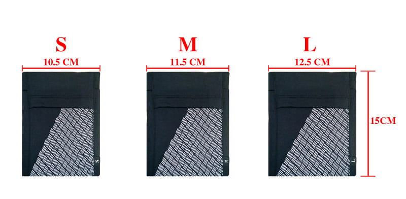 black mesh running armband organizer with sleek modern design and three size options s 10.5 cm m 11.5 cm and l 12.5 cm for 6.5 inch phones