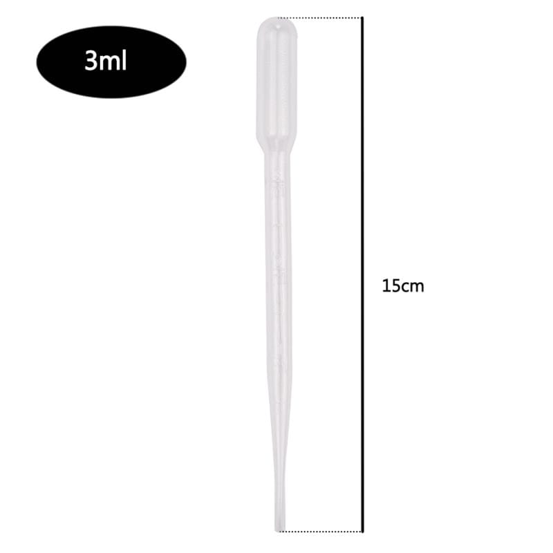 a clear plastic pipette with 3ml capacity and 15cm length from an epoxy resin mixing tool set for diy jewelry making