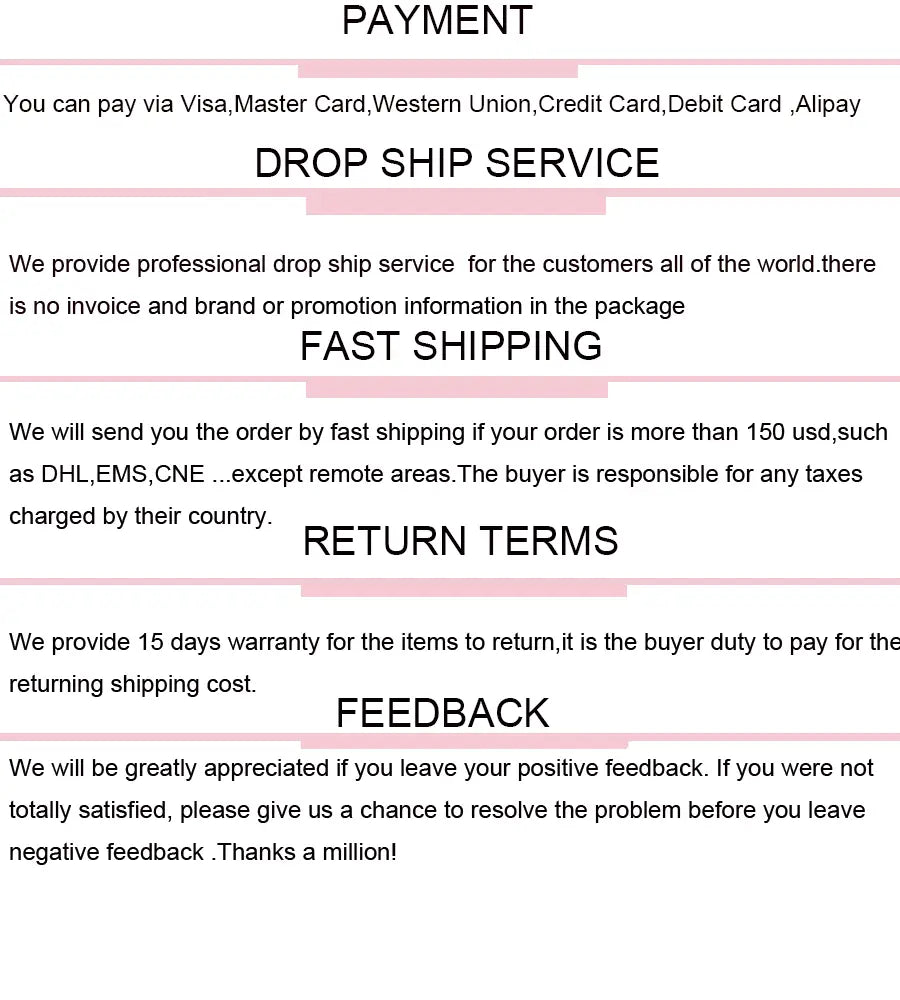 the payment and shipping information screen for a sterling silver evil eye charm bracelet for women with details on accepted payment methods visa and mastercard drop ship service fast shipping return policies and feedback requests.