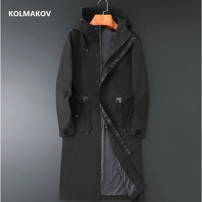2026 new arrival long Style coat spring jackets men high quality trench coat men,autumn men's fashion casual windbreakers M-8XL