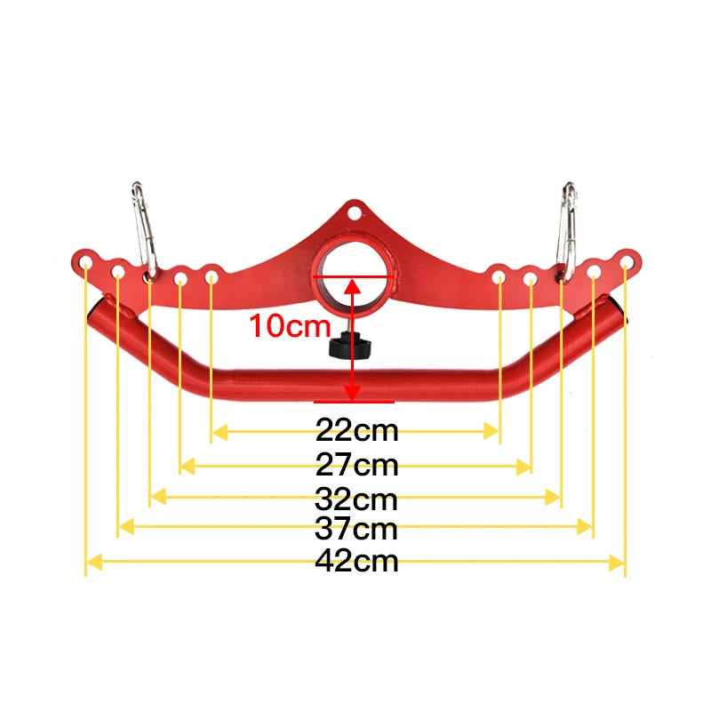 Adjustable Fitness Lat Pull Down Bar Gym Pulley Cable Machine Attachments Home Biceps Triceps Back Blaster Rowing Workout Handle
