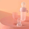 Baby Feeding Bottle + Teether Baby Silicone Rice Paste Cereal Feeding Squeeze Bottle Spoon Feeder for Newborn Child Utensils