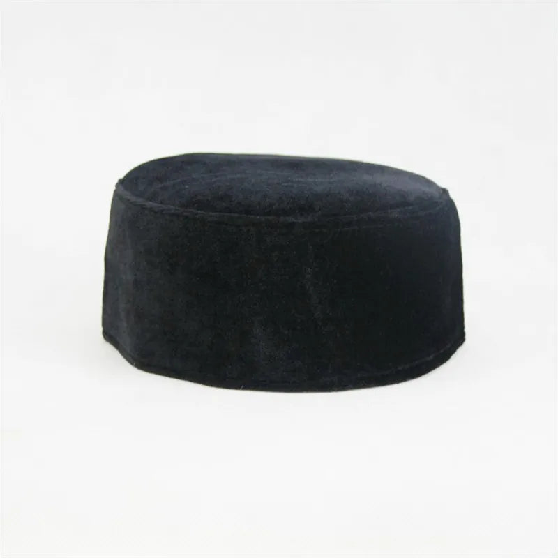 Muslim Men Hat Winter Warm Velvet Prayer Hats Islam Men's Headscarf Bonnet Islamic Hijab Caps Arabic Musulman Headwraps Cap