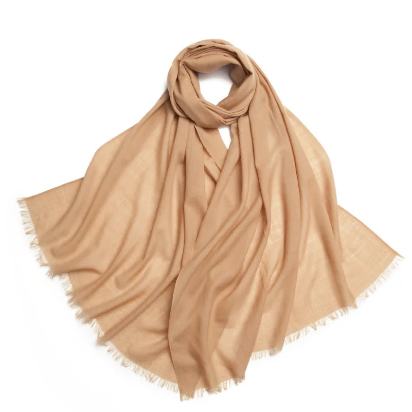 Wool Scarf Women winter shawls and wraps luxury brand Fashion scarfs for ladies poncho scarves women 2019 white warp