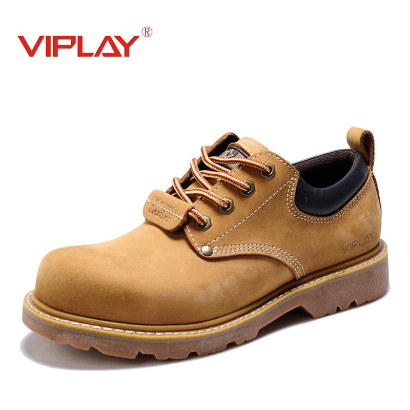 Genuine Leather Shoes Men Comfortable Casual Shoes Breathable Non-Slip Lace Up Men Footwear