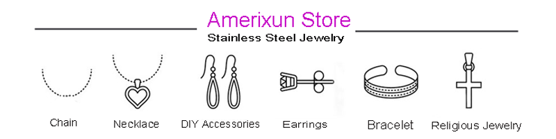 Stainless steel jewelry collection featuring chains heart necklaces earrings bracelets and religious crosses displayed alongside a custom photo leather keychain personalized picture gift.