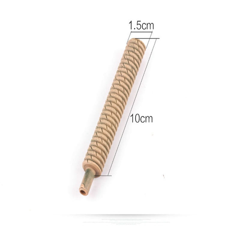 Schwimmende Schildkröten-Badeplattform für Aquariumrampe mit einer 10 cm langen beige geflochtenen Seilrolle mit Metall-Endkappe.