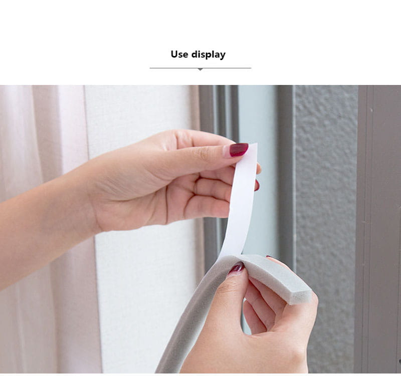 Bande d’étanchéité pour porte en silicone flexible blanche pour calfeutrage, conçue pour les portes et les fenêtres