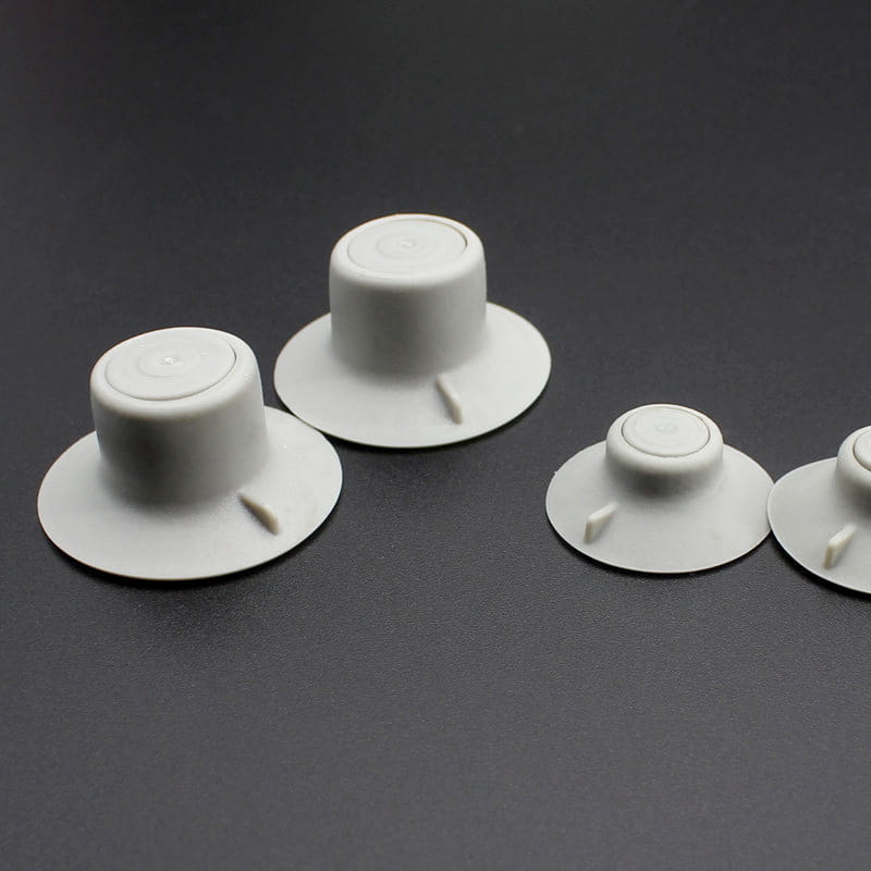 boutons de potentiomètre en plastique blanc avec dessus circulaires et bases plates pour patins de réduction de la chaleur des pieds de refroidissement d’ordinateur portable, lot de 4.