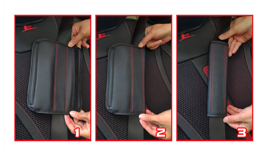 Car Accessories Seat Belt Pu Leather Safety Belt Shoulder Cover Breathable Protection Seat Belt Padding Pad Auto