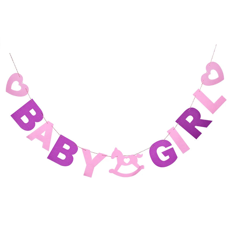 3M Baby Shower Baby Boy Girl Felt Banner Party Decoration Bunting Party Favor Party Supplies birthday party decorations kids