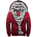 Black Hoodies Men 2026 Winter Jacket Fashion Thick Men's Hooded Sweatshirt Male Warm Fur Liner Sportswear Tracksuits Mens Coat