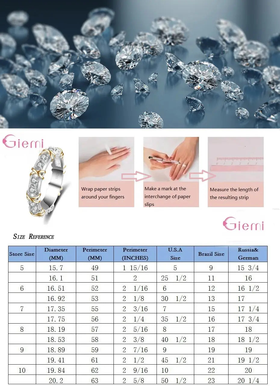 Un anillo elegante bicolor de plata esterlina y oro adornado con diamantes brillantes, del conjunto de joyas de perlas de plata esterlina.