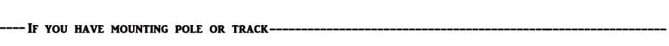 black dashed line with bold uppercase text if you have mounting pole or track on the back side of embroidered living room curtains for french window use