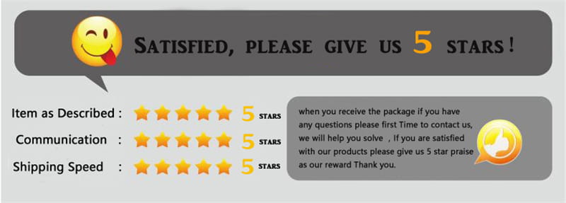 five-star rating prompt graphic with a smiling emoji encouraging customer reviews for embroidered living room curtains designed for french window types.