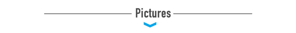 The image shows a minimalist header design with the word pictures centered between two horizontal lines and a small blue downward-pointing arrow, associated with the charging port board for motorola razr gen.