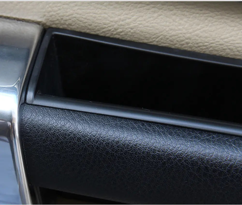 Porte-gobelet de console centrale en cuir texturé noir pour la boîte-plateau de rangement de poignée de porte Land Rover Discovery 4.